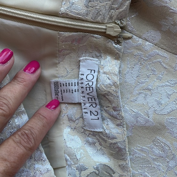 SOLD—Worn once- forever 21 shimmery skirts a 10 - Picture 3 of 6